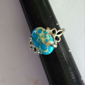 THE LATEST TREND LAB CREATED POLISHED CABECHON NEW SIZE 7 RING